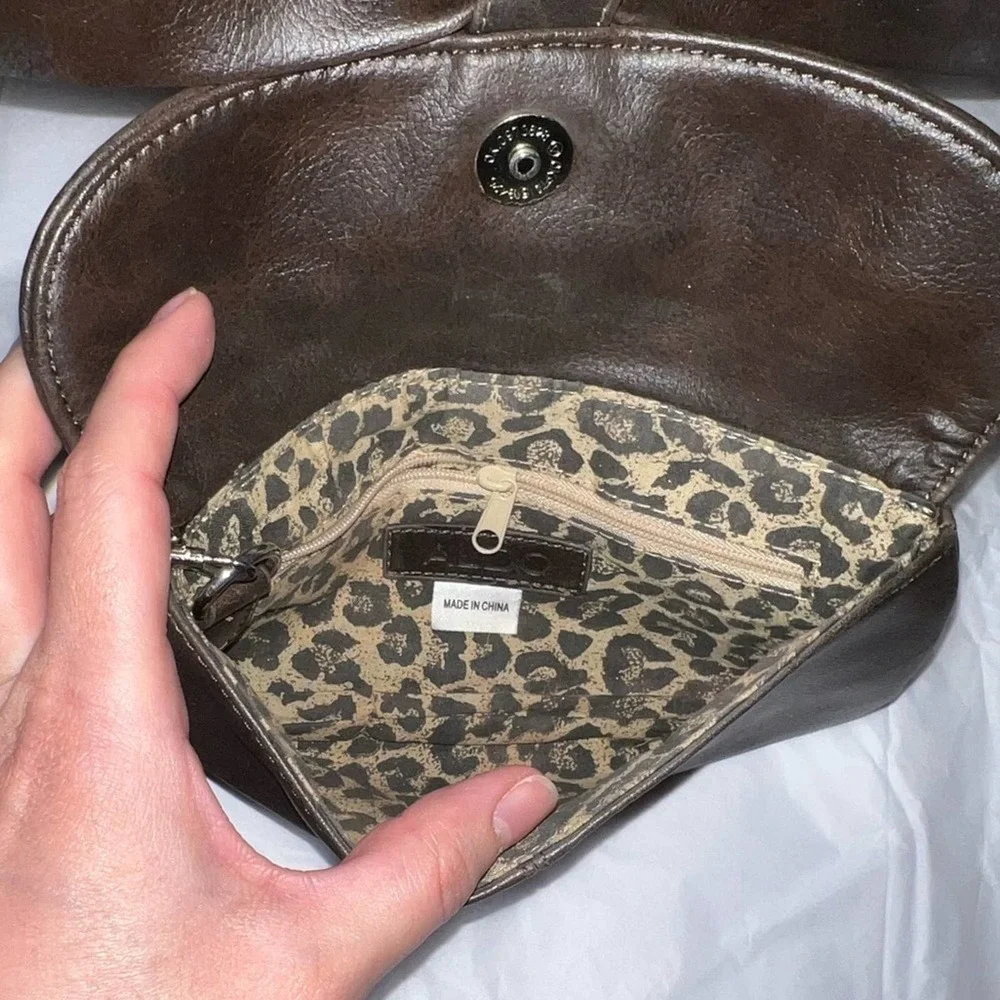 Coquette Aldo Brown Bow Evening Wristlet